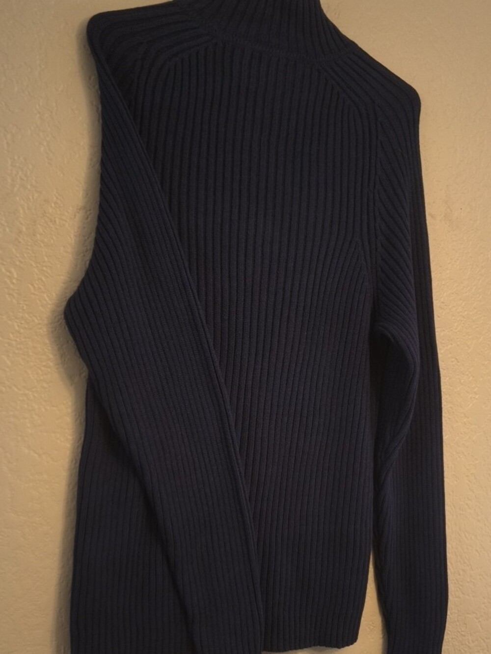 Alfani Navy Ribbed Sweater - Picture 5 of 6